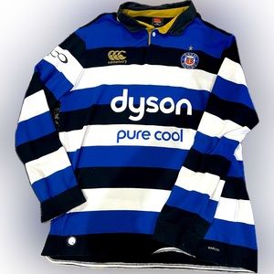 CANTERBURY MEN RUGBY UNION BATH HOME LONG SLEVE JERSEY JERSEY MAILLOT SIZE 2XL
